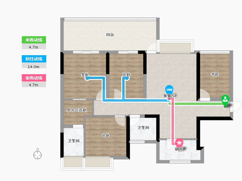 广西壮族自治区-桂林市-信昌湘皋雅苑-102.05-户型库-动静线