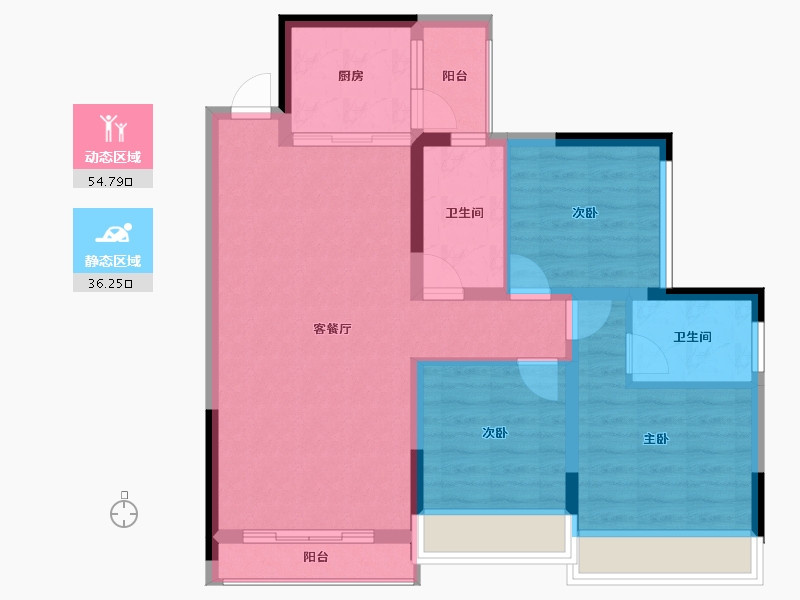 广西壮族自治区-桂林市-兴盛天鹅堡-81.32-户型库-动静分区