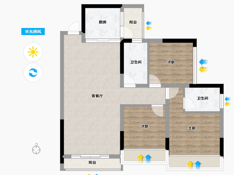 广西壮族自治区-桂林市-兴盛天鹅堡-81.32-户型库-采光通风