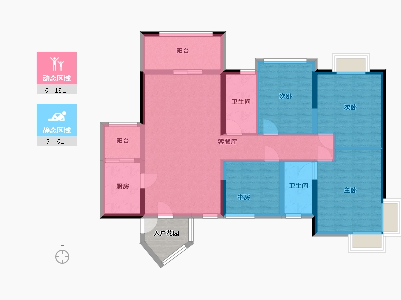 广西壮族自治区-来宾市-金霖华庭-126.00-户型库-动静分区