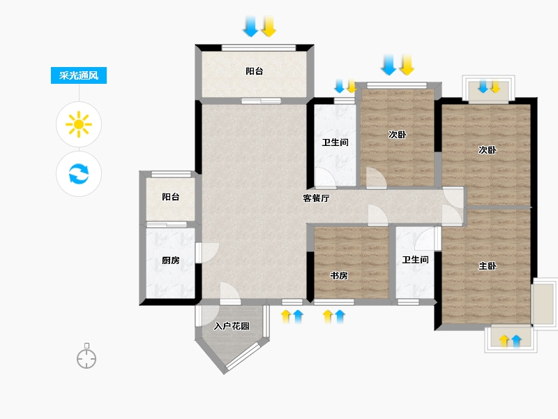 广西壮族自治区-来宾市-金霖华庭-126.00-户型库-采光通风