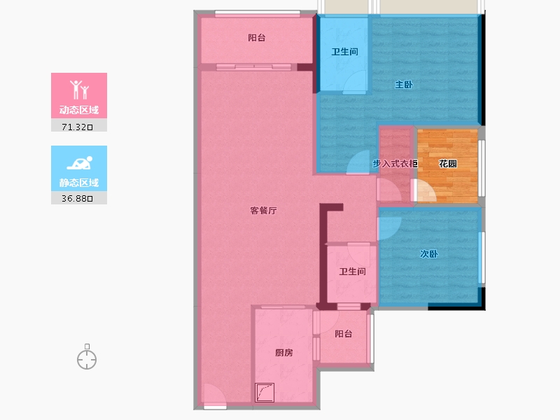 广东省-清远市-景业雍景园-102.05-户型库-动静分区