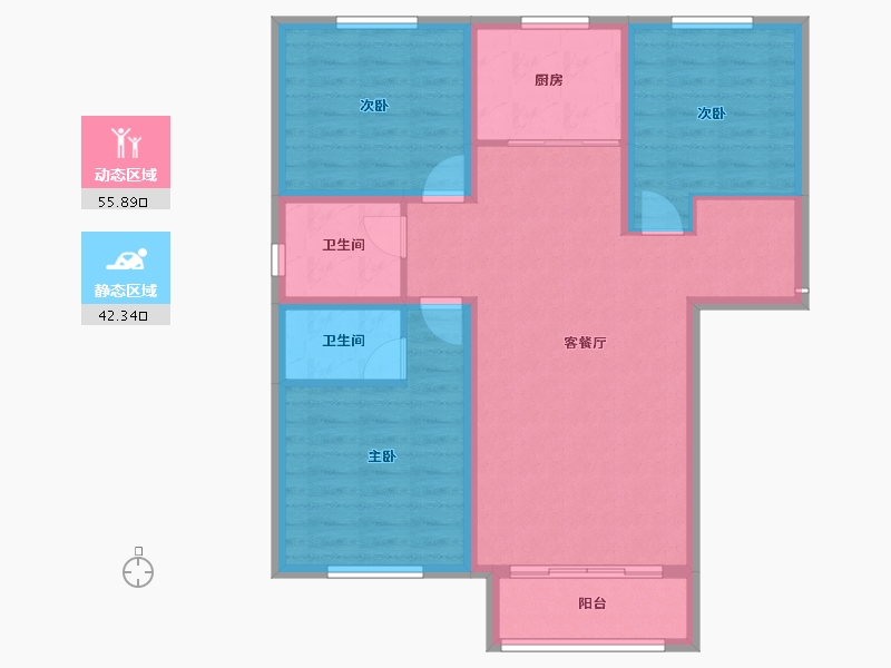 河北省-保定市-卓悦城-88.18-户型库-动静分区