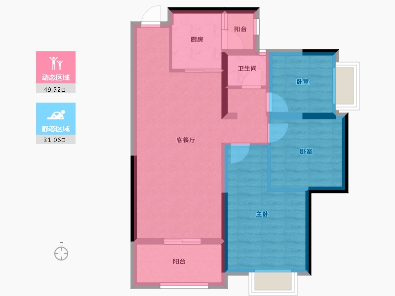 广东省-江门市-明泰城-71.31-户型库-动静分区