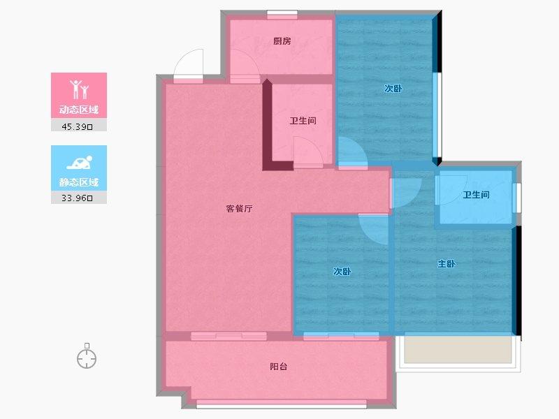 广西壮族自治区-桂林市-真龙华府-71.07-户型库-动静分区