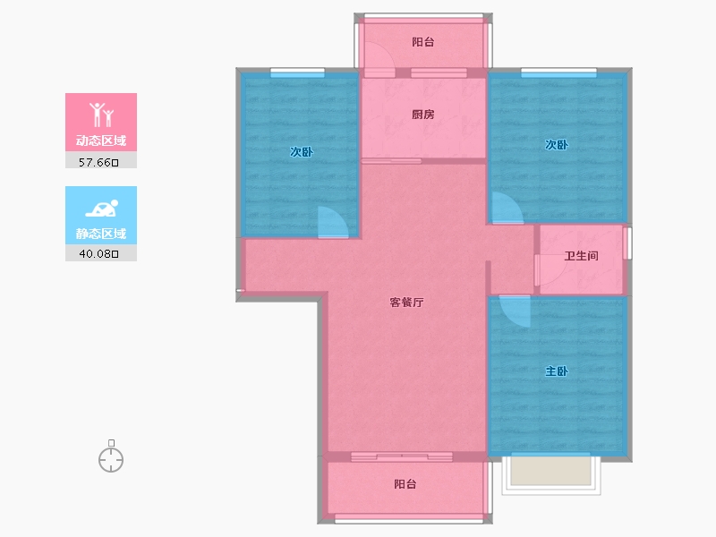 甘肃省-陇南市-兆庆家园-89.20-户型库-动静分区