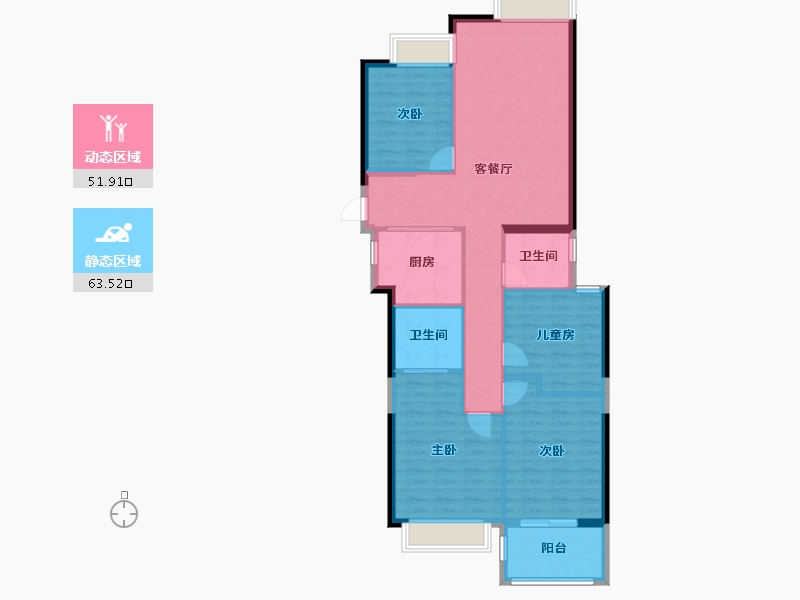 福建省-福州市-万科金域时代-105.00-户型库-动静分区