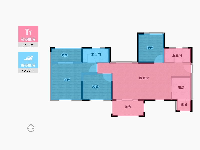 四川省-成都市-城投置地锦绣江城-96.24-户型库-动静分区