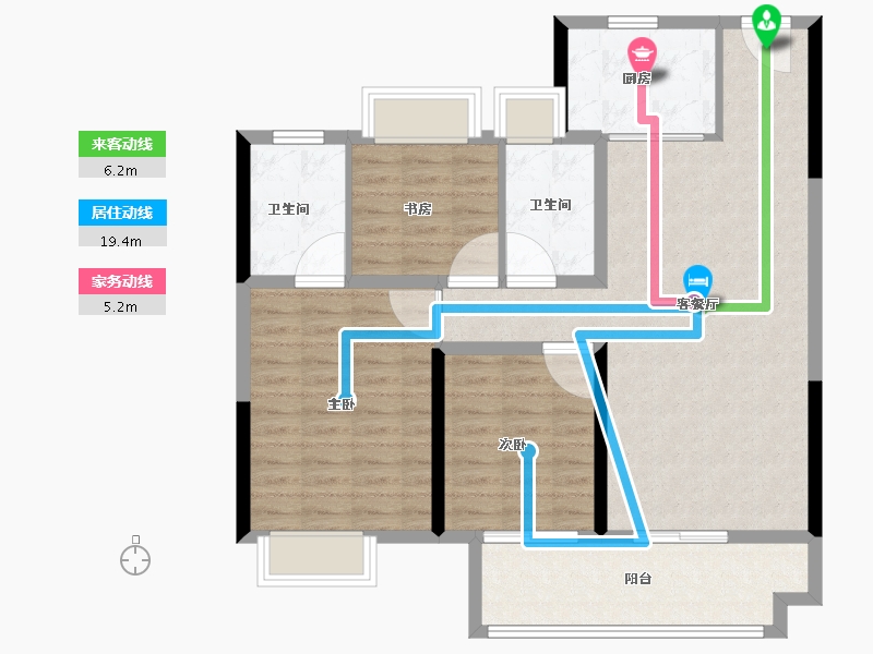 湖北省-孝感市-金港世纪城-96.01-户型库-动静线