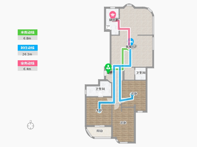 湖南省-长沙市-中航城-134.00-户型库-动静线