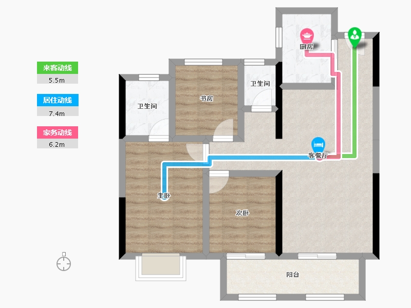 湖北省-孝感市-光明钰府-78.20-户型库-动静线