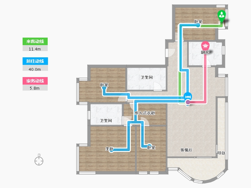 陕西省-西安市-浐灞半岛-a13区-130.00-户型库-动静线