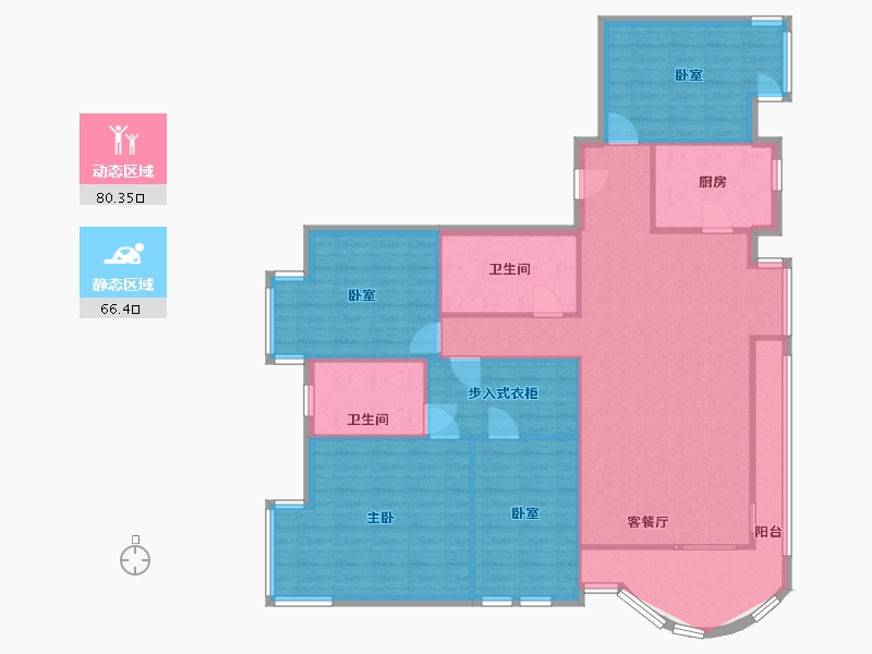 陕西省-西安市-浐灞半岛-a13区-130.00-户型库-动静分区