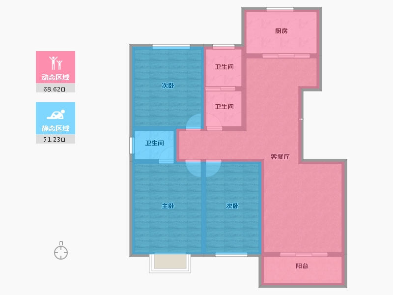 河南省-商丘市-和谐·北大花园-106.82-户型库-动静分区