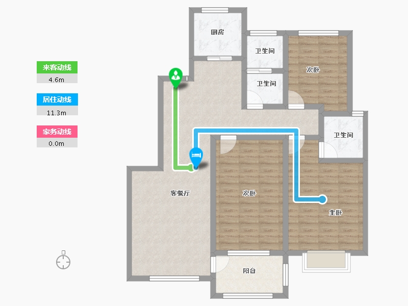 河南省-商丘市-和谐·北大花园-108.91-户型库-动静线