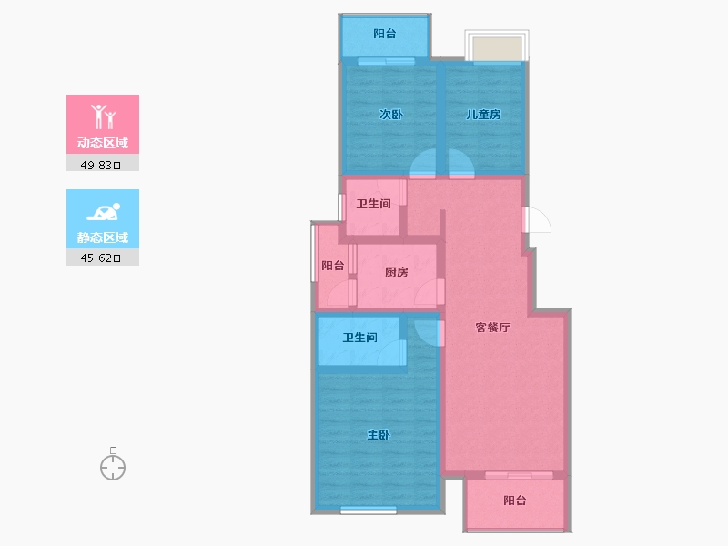 广西壮族自治区-桂林市-东苑国际-84.07-户型库-动静分区