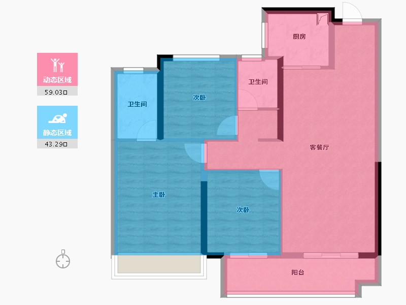 安徽省-芜湖市-华晟江山印-92.00-户型库-动静分区