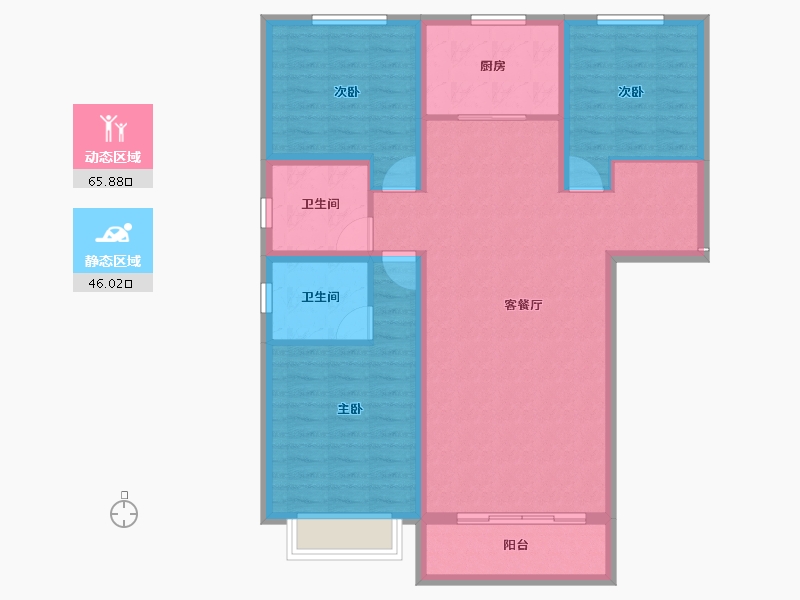 河北省-保定市-卓悦城-100.82-户型库-动静分区