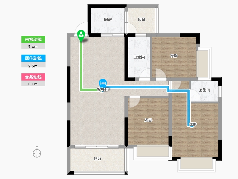 四川省-成都市-成都嘉和世纪城-94.56-户型库-动静线