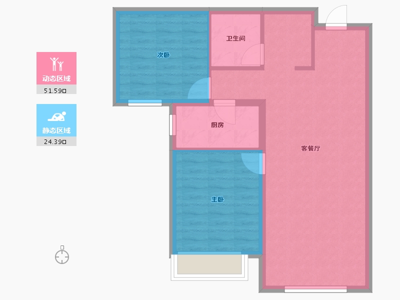 河北省-保定市-三利中和城-68.59-户型库-动静分区