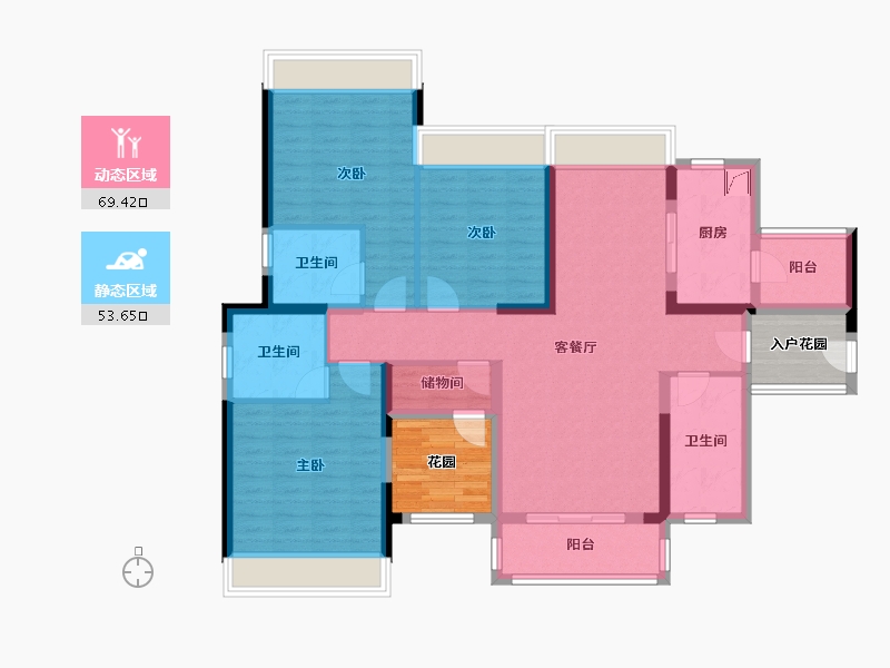 广东省-清远市-景业雍景园-119.39-户型库-动静分区