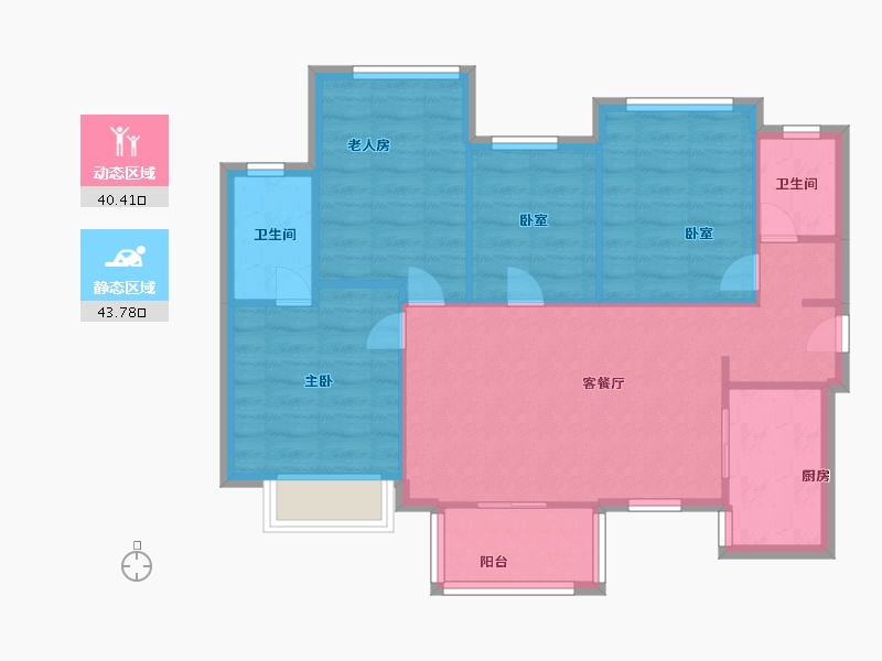 福建省-厦门市-万科金域缇香-76.00-户型库-动静分区