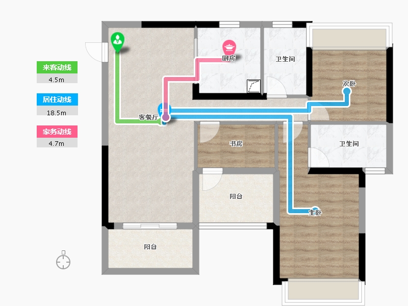 广东省-惠州市-惠阳雅居乐花园-88.15-户型库-动静线