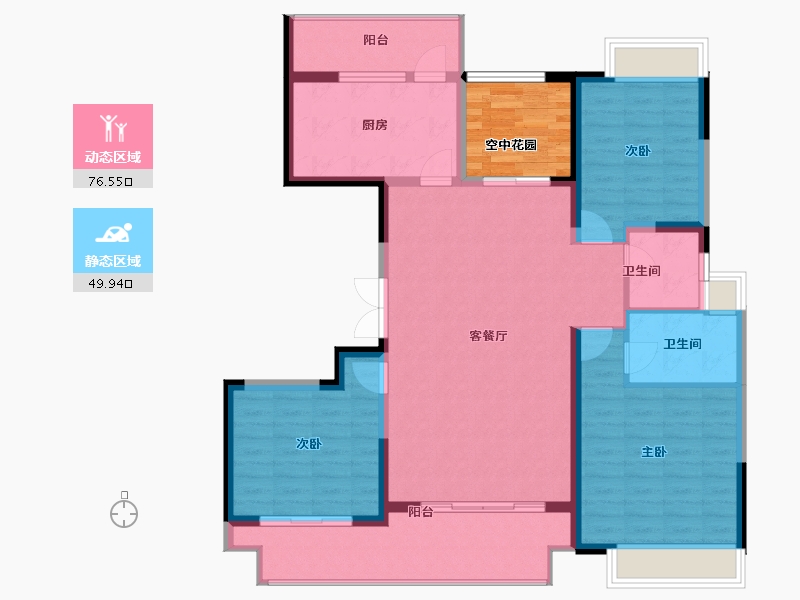 河南省-洛阳市-建业龙城-121.33-户型库-动静分区