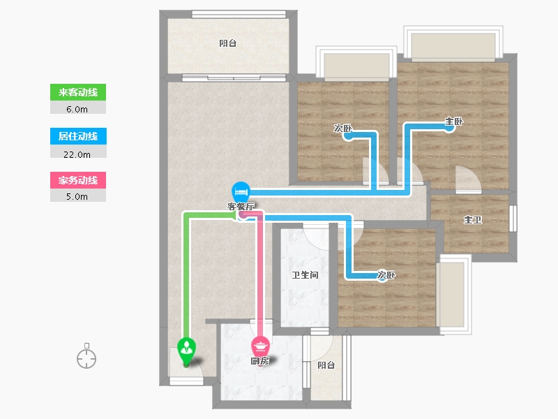 四川省-成都市-凤溪院子-84.56-户型库-动静线