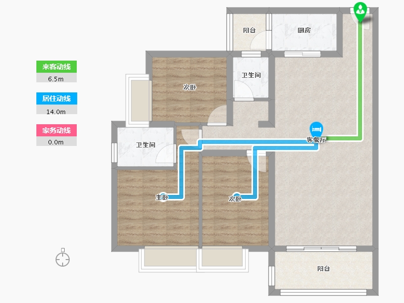 贵州省-六盘水市-太古城-95.00-户型库-动静线