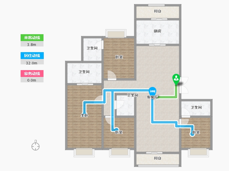 湖南省-长沙市-长沙星河湾-209.61-户型库-动静线