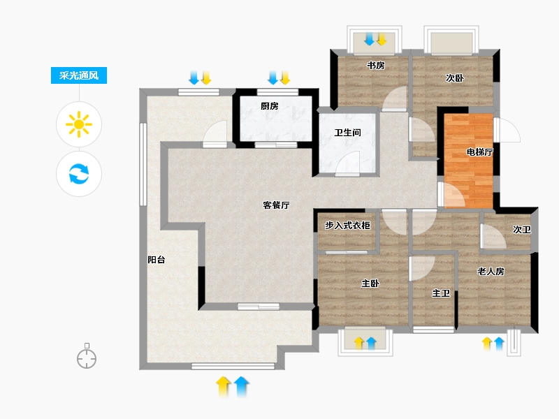 河南省-驻马店市-龙湾学府-115.29-户型库-采光通风