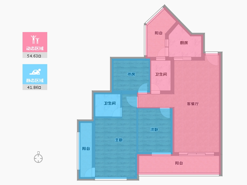 四川省-成都市-中德英伦世邦-84.79-户型库-动静分区