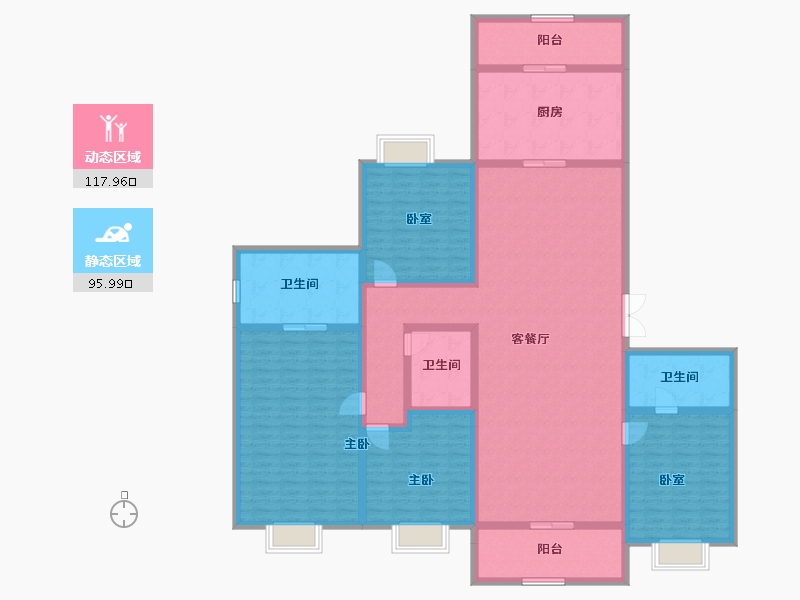 湖南省-长沙市-长沙星河湾-193.40-户型库-动静分区