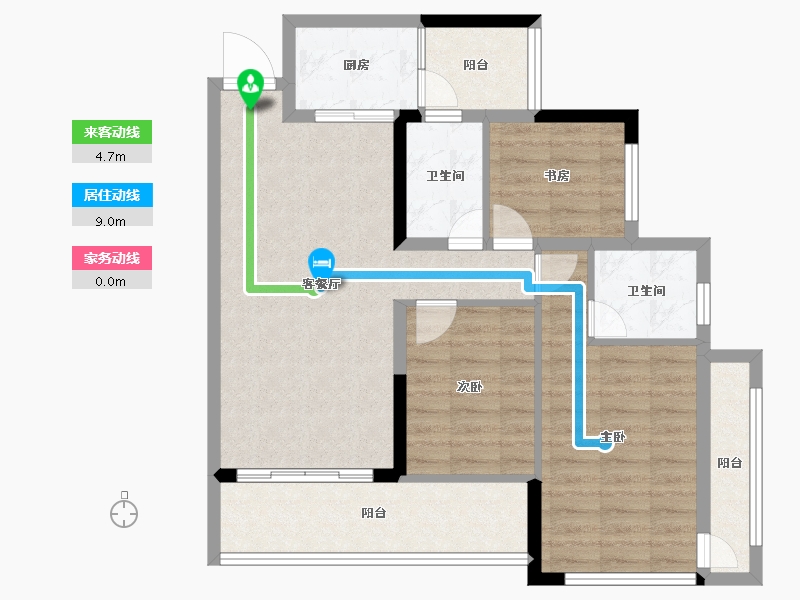 四川省-成都市-中德英伦世邦-82.50-户型库-动静线