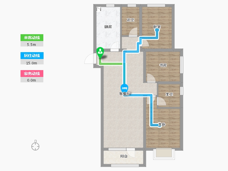 山东省-潍坊市-融创融公馆-91.45-户型库-动静线