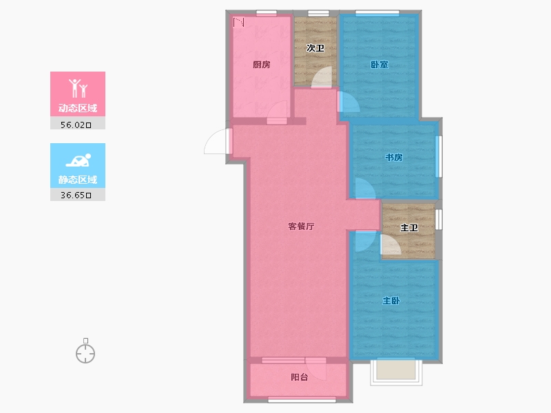 山东省-潍坊市-融创融公馆-91.45-户型库-动静分区