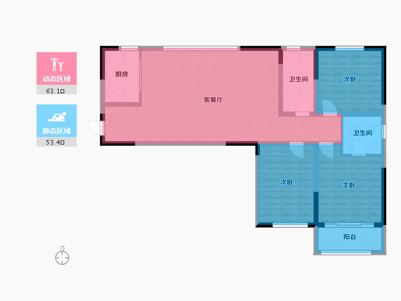 河南省-洛阳市-山水雅居-104.90-户型库-动静分区