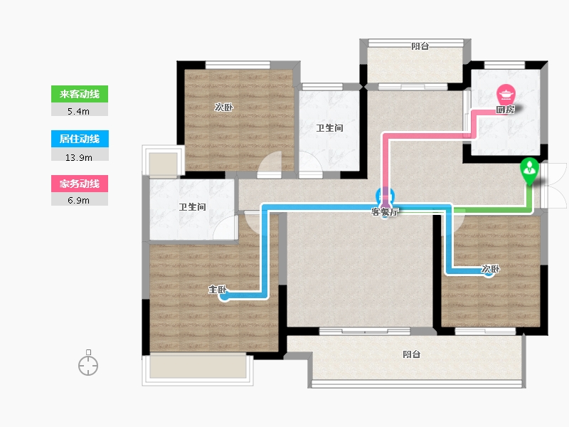 河南省-洛阳市-建业龙城-111.12-户型库-动静线