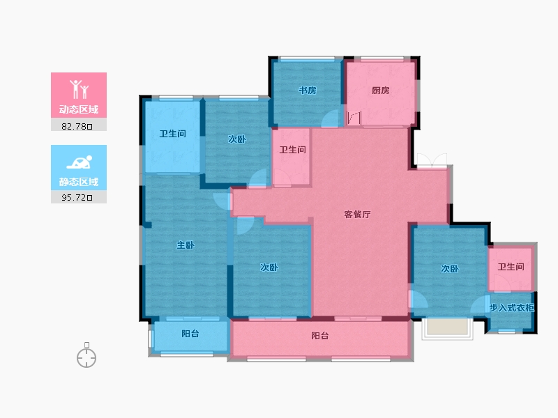 浙江省-宁波市-江皓府-190.00-户型库-动静分区