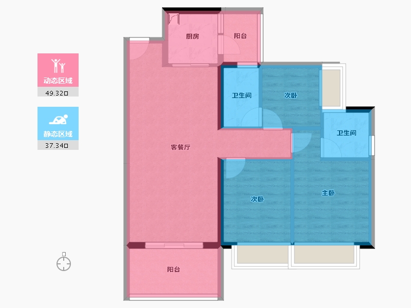 广东省-惠州市-嘉逸园-77.30-户型库-动静分区