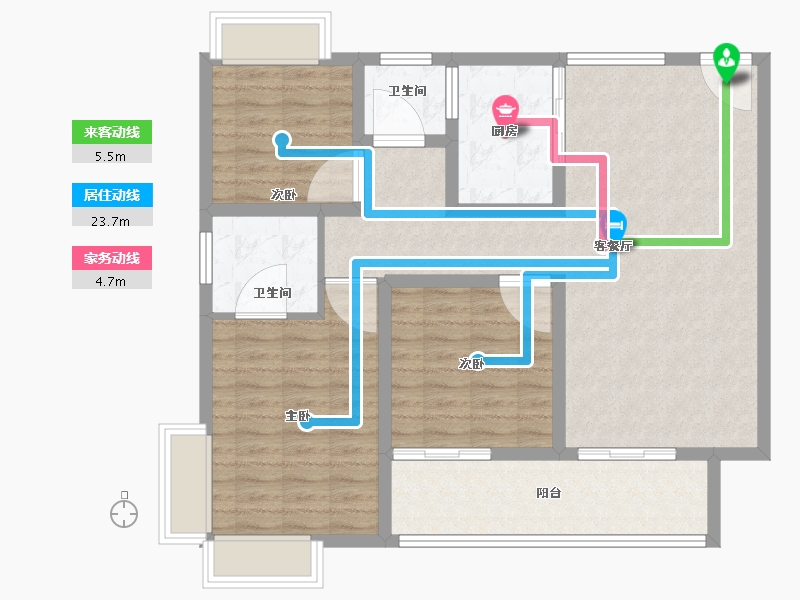 江苏省-宿迁市-宿迁天铂-99.20-户型库-动静线