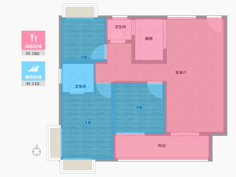 江苏省-宿迁市-宿迁天铂-99.20-户型库-动静分区