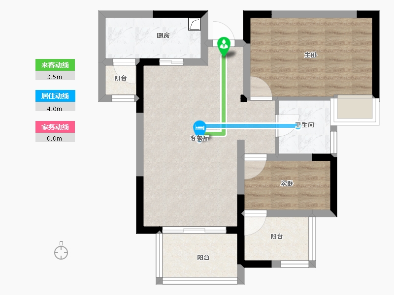 四川省-成都市-融创春风十里-59.40-户型库-动静线