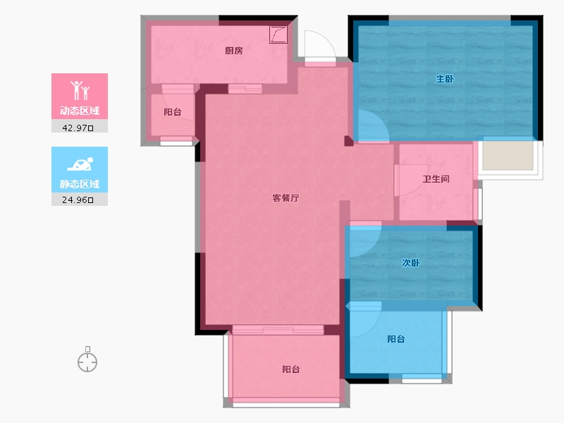 四川省-成都市-融创春风十里-59.40-户型库-动静分区