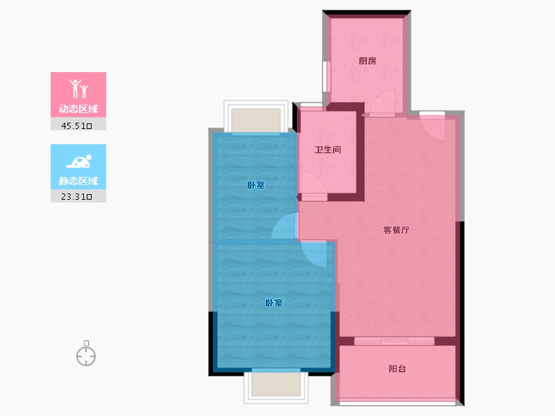 江苏省-镇江市-紫东恒大文化旅游城-61.60-户型库-动静分区