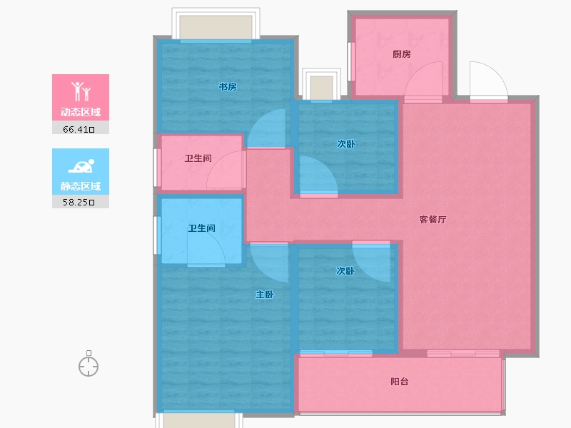 江苏省-宿迁市-宿迁天铂-112.80-户型库-动静分区