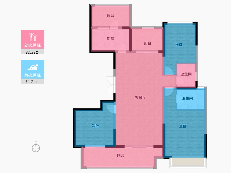 河南省-洛阳市-建业龙城-120.06-户型库-动静分区