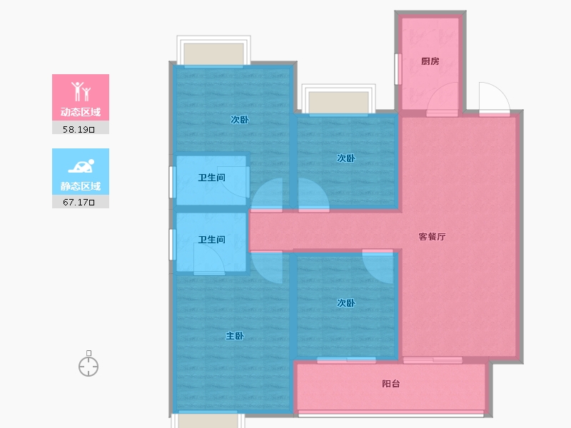 江苏省-宿迁市-宿迁天铂-112.50-户型库-动静分区