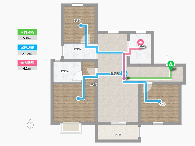 河南省-驻马店市-确山碧桂园-93.06-户型库-动静线